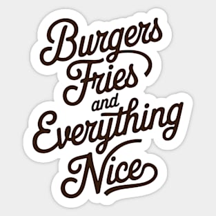 Burgers and Fries Sticker
